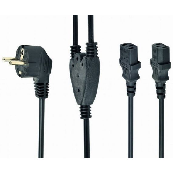 POWER CORD PC-220V   2M EURO PLUG, Y-CORD 1.55M+Y NECK 0.45M+0.45M,...
