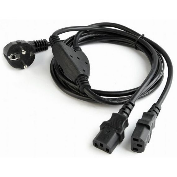 POWER CORD PC-220V   2M EURO PLUG, Y-CORD 1.55M+Y NECK 0.45M+0.45M,...