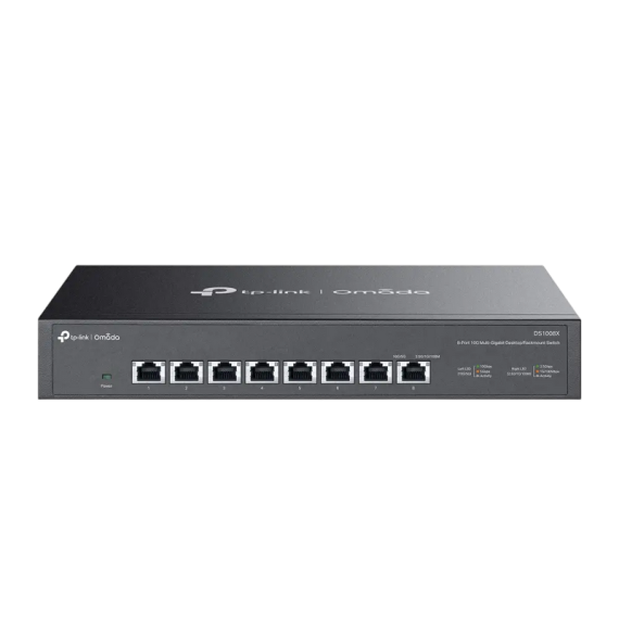 .8-PORT 10/100MBPS/1/2,5/10 GBPS SWITCH TP-LINK "DS1008X", STEEL CASE,...