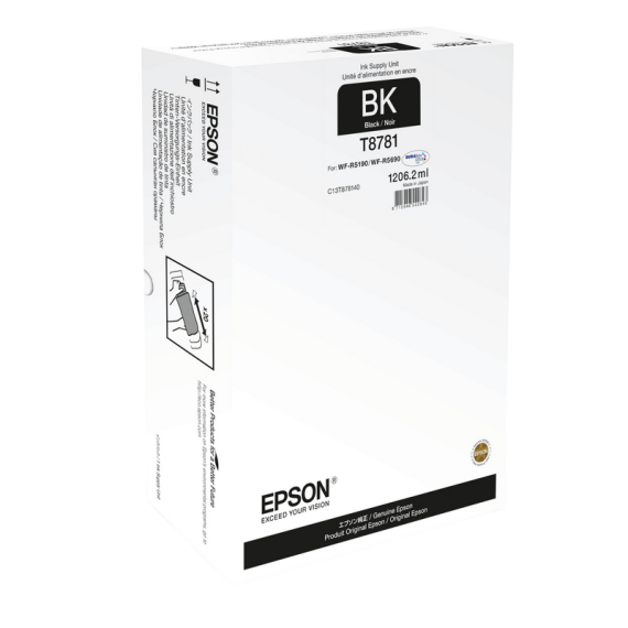 INK SUPPLY UNIT EPSON T878140, XXL BLACK, FOR WF-R5XXX SERIES