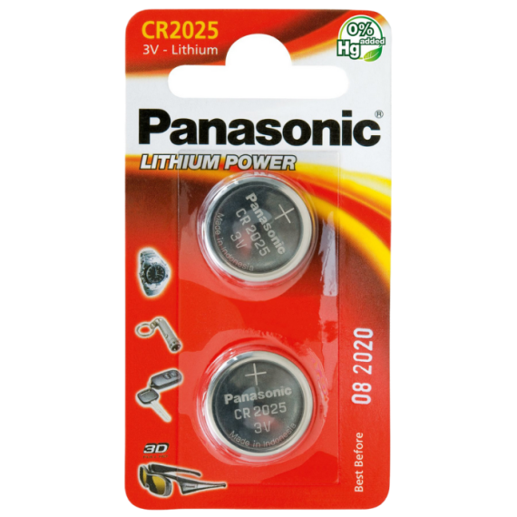 CR2025, BLISTER*2, PANASONIC, CR-2025EL/2B