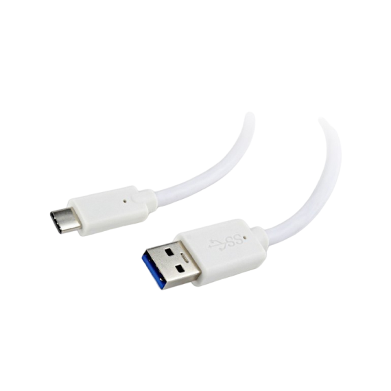 CABLE  TYPE-C / USB3.0, AM/CM, 3.0 M, CABLEXPERT, WHITE, CCP-USB3-AMCM-W-10