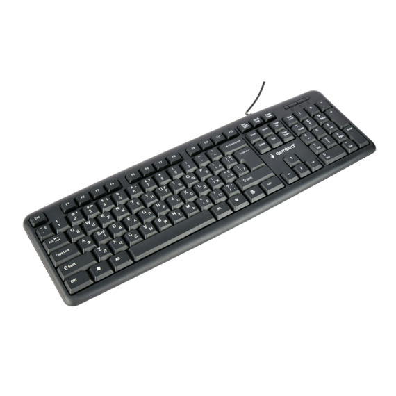 KEYBOARD GEMBIRD KB-U-103-UA, FULL SIZE, SILENT, 1.8M, USB, EN/UA, BLACK