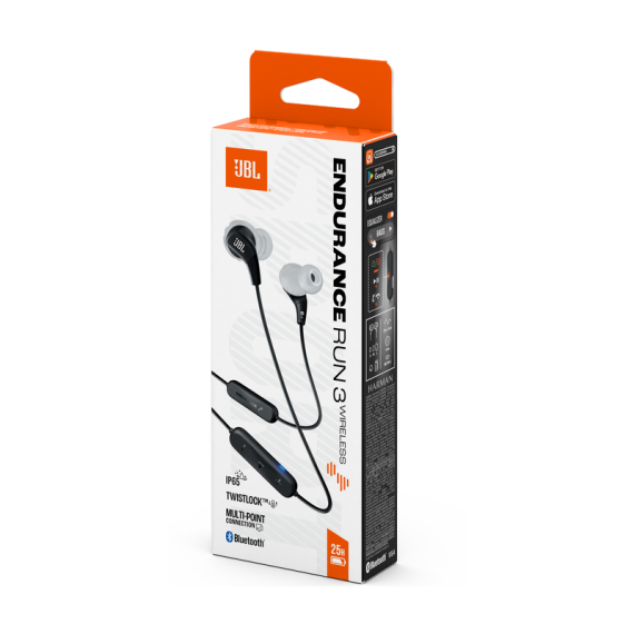 EARPHONES JBL ENDURANCE RUN 3 BT, BLACK