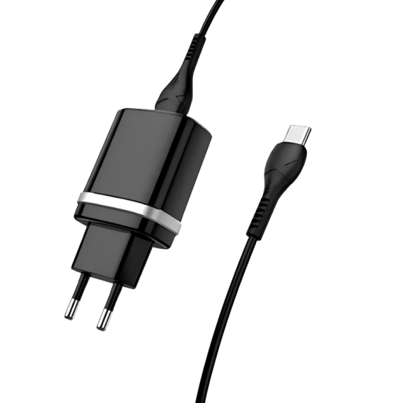 WALL CHARGER XPOWER + TYPE-C TO TYPE-C CABLE, 1 PORT, 45W PD USB-C, BLACK