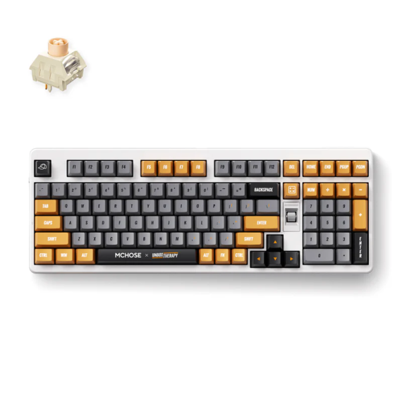 GAMING WIRELESS KEYBOARD MCHOSE X UNBOX THERAPY UT98, MECHANICAL, 98%...