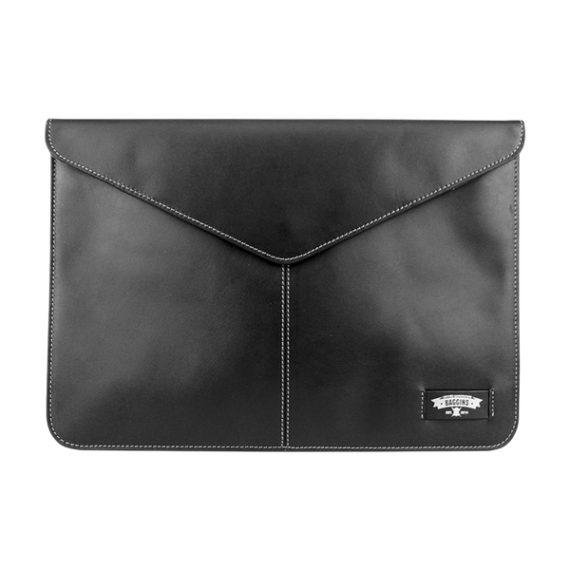 ULTRABOOK SLEEVE BAGGINS, MAGNET, REAL LEATHER FOR 13-14", BLACK