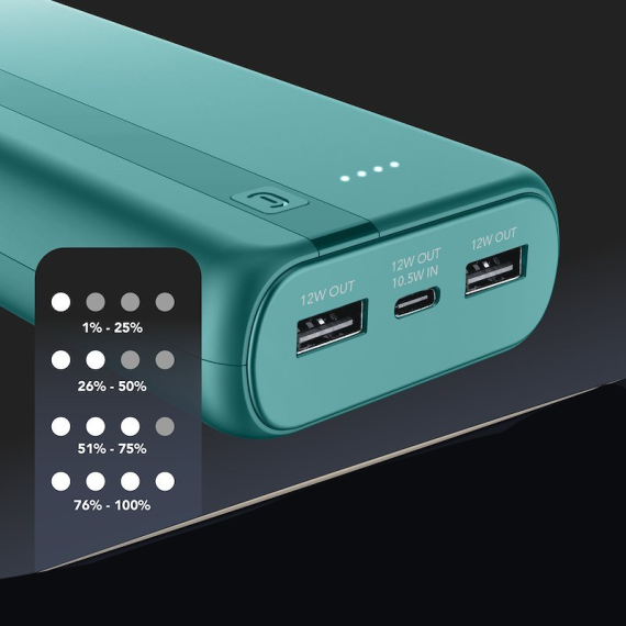 POWER BANK CELLULARLINE 10000MAH, ESSENTIAL, BLUE