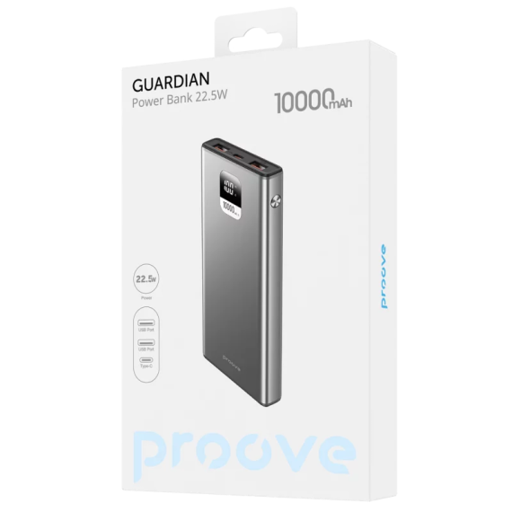 POWER BANK 10000MAH PROOVE GUARDIAN 22,5W,METAL GRAY