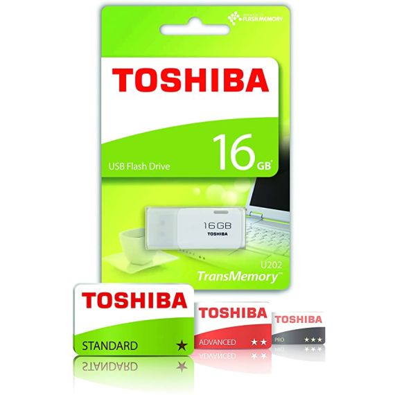 USB FLASH DRIVE KIOXIA (TOSHIBA) TRANSMEMORY U202 WHITE USB2.0 16GB