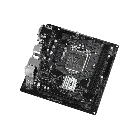 MB ASROCK H410M-HDV, SOCKET 1200, INTEL H410 , DUAL 2XDDR4-2933, CPU INTEL GRAPHICS, VGA, DVI, HDMI, 1XPCIE X16, 1XPCIE 2.0 X1, 6XSATA3, ALC887 HDA, G