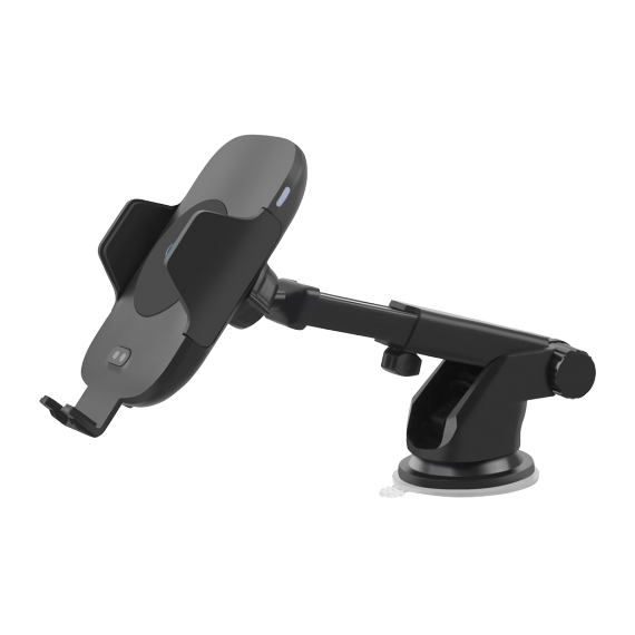 WIRELESS CAR CHARGER + AUTOMATIC MOUNT, WCCM, TOTAL POWER: 10W, MAX OUTPUT: 1.2A, TYPE-C INPUT, CABLE INCLUDED, TELLUR BLACK  TLL151201