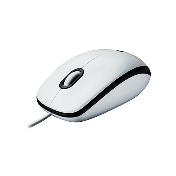 LOGITECH M100 WHITE OPTICAL MOUSE, USB, RETAIL