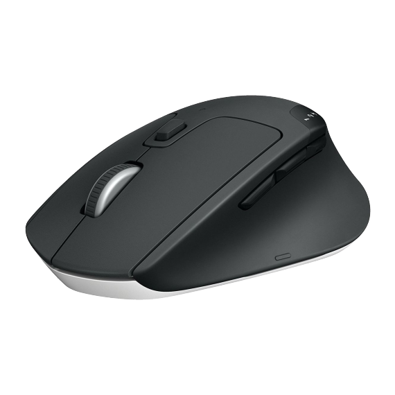 LOGITECH BLUETOOTH MOUSE M720 TRIATHLON, BLACK/WHITE, OPTICAL MOUSE, MULTI-DEVICE, HYPER-FAST SCROLLING, SWITCHING SEAMLESSLY BETWEEN 3 COMPUTERS, BLU