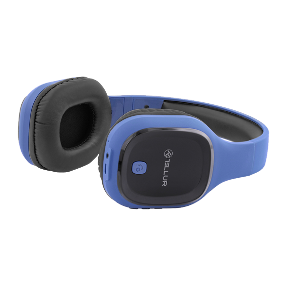CASTI BLUETOOTH, OVER-EAR, PULSE, MICROFON, TIMP DE JOC MUZICAL PÂNĂ LA 8H,  TELLUR BLUE  TLL511281
