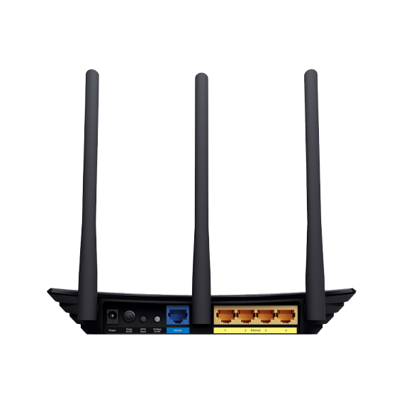 TP-LINK TL-WR940N 450MBPS  WIRELESS N ROUTER, QUALCOMM, 2.4GHZ, 802.11B/G/N, 1 10/100M WAN + 4 10/100M LAN, 3 FIXED ANTENNAS