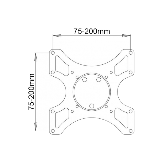 SBOX LCD-2900B SUPORT TV PERETE 19''-43'',VESA 200X200,GREUTATE SUPORTATA 25KG,INCLINATIE ± 15°