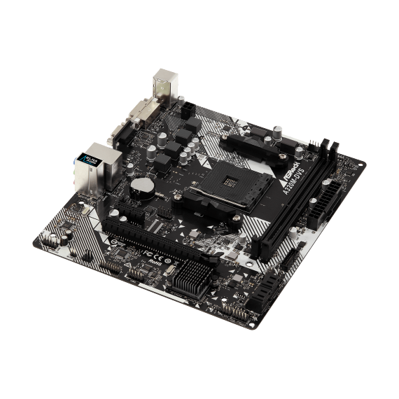 MB ASROCK A320M-DVS R4.0, SOCKET AM4, AMD A320, CPU UP 105W, DUAL 2XDDR4-3200, APU AMD GRAPHICS, VGA, DVI, 1XPCIE 3.0 X16, 1XPCIE 2.0 X1, 4XSATA3,  1X