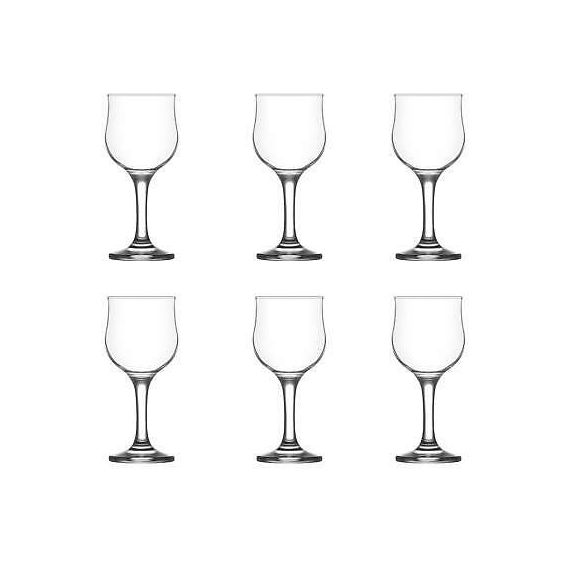 SET PAHARE STICLA VIN ALB 200ML 6PC (LV-NEV533F) LAV