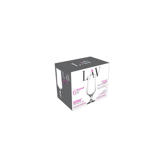 SET PAHARE STICLA PENTRU BERE 385ML 6PC LV-NEV576F LAV