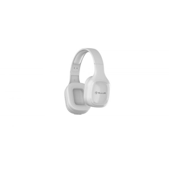 CASTI BLUETOOTH, OVER-EAR, PULSE, MICROFON, TIMP DE JOC MUZICAL P?N? LA 8H,  TELLUR WHITE  TLL511371