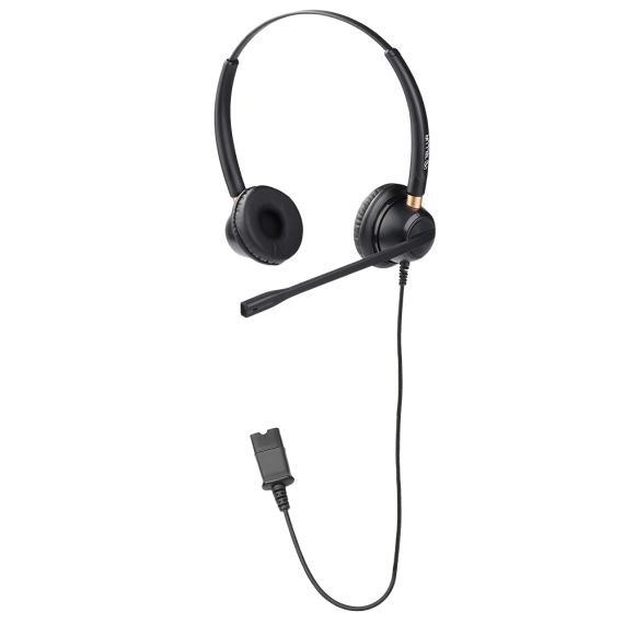 CALL CENTER HEADSET WIRED TELLUR VOICE 520N, QD, BINAURAL, USB, BLACK, TLL411004