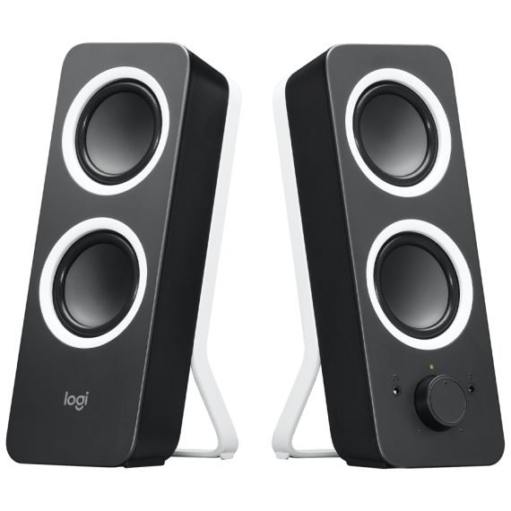SPEAKERS 2.0  LOGITECH Z200  5W (2 X 2.5W), 3.5MM INPUT X 2, HEADPHONE JACK, BLACK