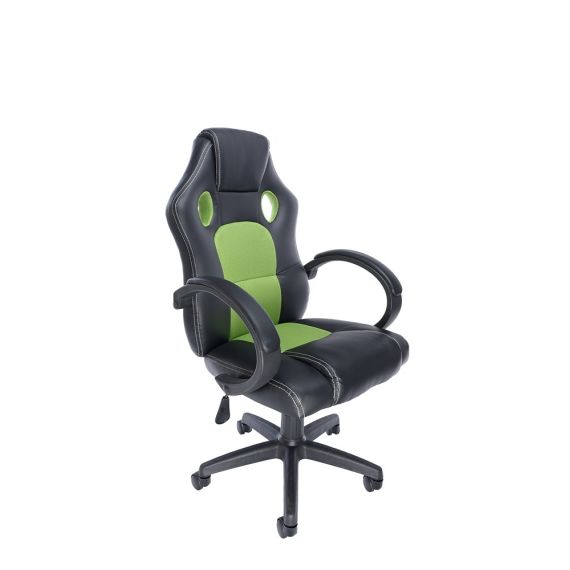 GAMING CHAIR SPACER  SPCH-CHAMP-GRN  BLACK-GREEN, SYNTHETIC PU + TEXTIL, 120 KG MAX