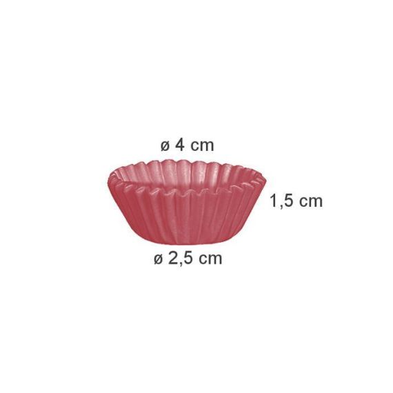 630624 HARTII COLOR PENTRU BRIOSE MINI 4 CM, SET 200 BUCATI DELICIA