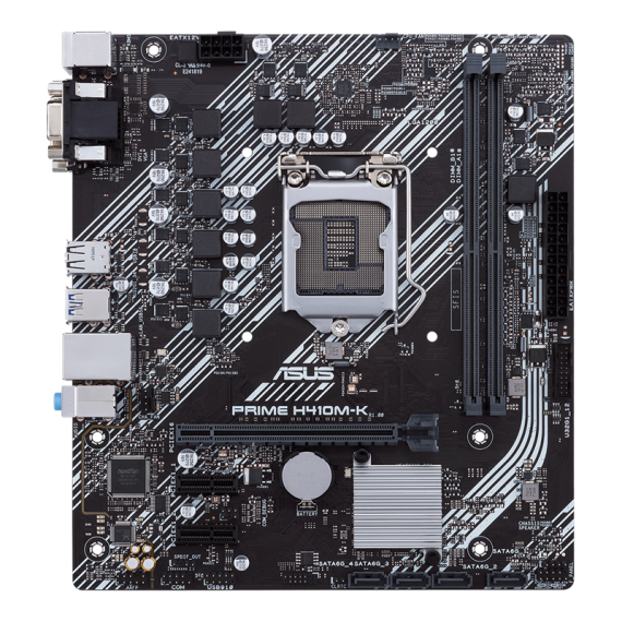 MB ASUS PRIME H410M-K R 2.0 INTEL H410 (LGA 1200) MICRO ATX , M.2 SUPPORT, 8 POWER STAGES, HDMI, DVI, SATA 6 GB/S, FRONT USB 3.2 GEN 1, INTE