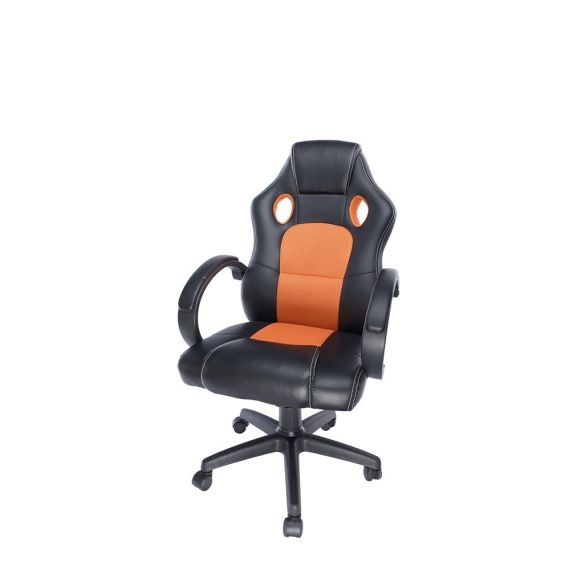 GAMING CHAIR SPACER  SPCH-CHAMP-RNG  BLACK-ORANGE, SYNTHETIC PU + TEXTIL, 120 KG MAX