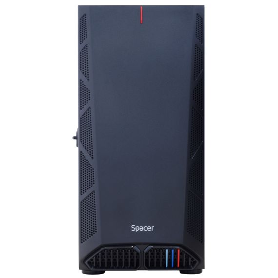 CASE SPACER - GAMING, MIDDLETOWER, ATX,"HUNTER", FARA SURSA, USA STICLA SECURIZATA,USB 2.0 X 2, USB 3.0 X 1,JACK 3.5MM X 2, MESH"SPGC-HUNTER"