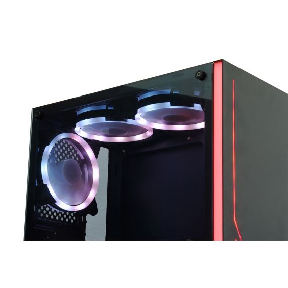 CASE SPACER - GAMING, MIDDLE TOWER, ATX, "BRIGHT", FARA SURSA, STICLA SECURIZATA, 4 X FAN,HUB SI TELECOMANDA, USB 2.0 X 1, USB 3.0 X 2,SP-GC-BRIGHT