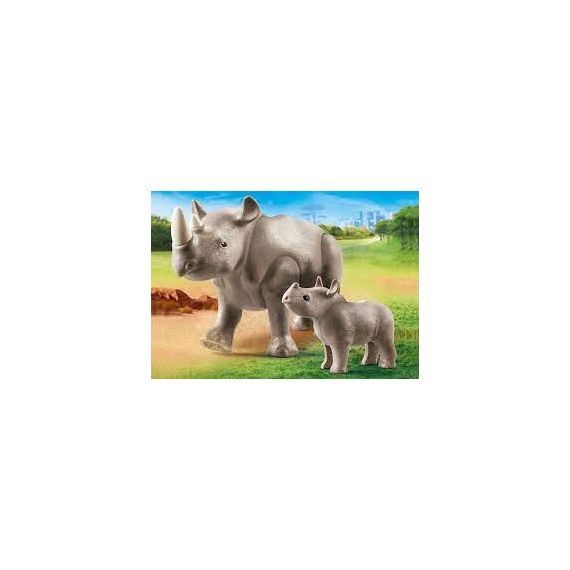 PM70357 RHINO WITH CALF