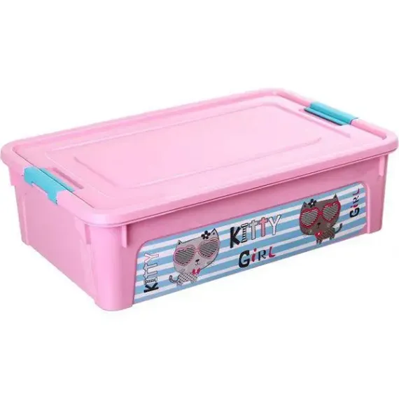 124046 CONTAINER UNIVERSAL PENTRU DEPOZITARE ALEANA SMART BOX CU DECOR PET SHOP 7.9 L, 32X24X14 CM