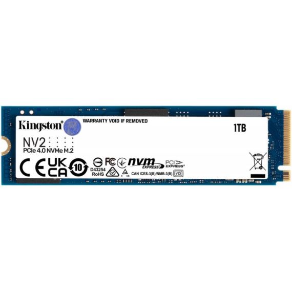 M.2 NVME SSD 1000GB  KINGSTON SNV2S, PCIE 4.0 X4 NVME/ M2 TYPE 2280 ,UP TO READ:3500 MB/S, WRITE:2100 MB/S