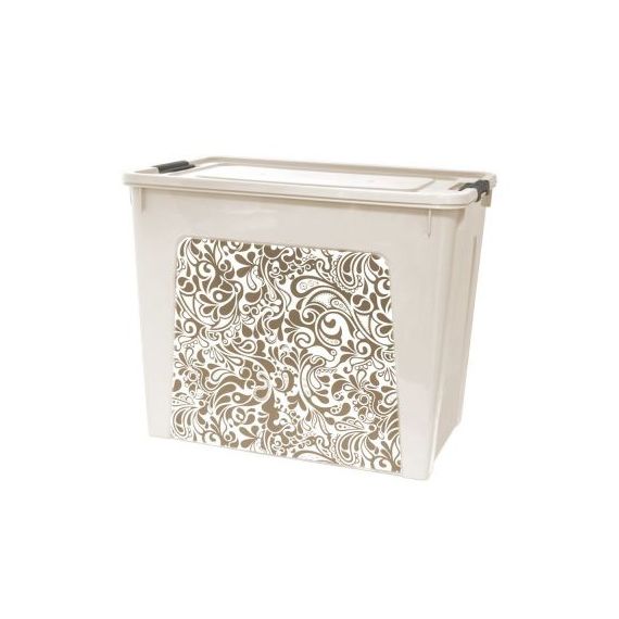 124059 CONTAINER UNIVERSAL PENTRU DEPOZITARE ALEANA SMART BOX CU DECOR HOME 40.0 L, 49X32X39 CM