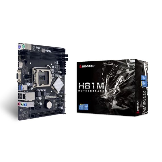 PLACA DE BAZA BIOSTAR H81MHV3 3.0 / SOCKET 1150 / INTEL H81/ MATX