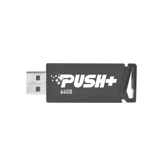 USB FLASH DRIVE PATRIOT PUSH+ / USB3.2 / 64GB / BLACK