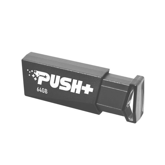 USB FLASH DRIVE PATRIOT PUSH+ / USB3.2 / 64GB / BLACK