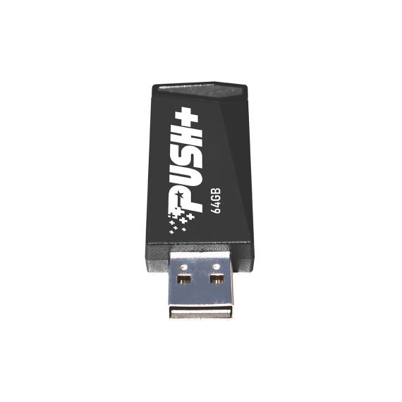 USB FLASH DRIVE PATRIOT PUSH+ / USB3.2 / 64GB / BLACK