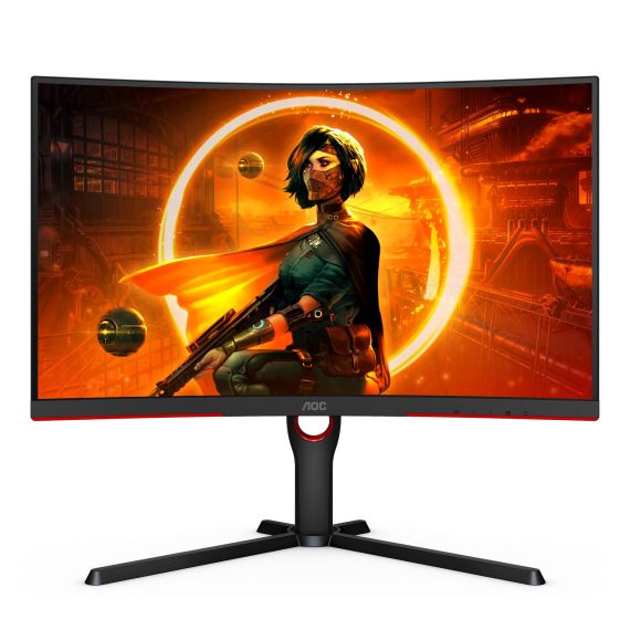 27.0" GAMING MONITOR AOC Q27G2S/EU / QHD / CURVED / 1MS / 165MHZ / BLACK
