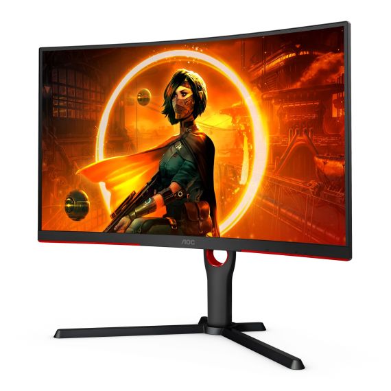 27.0" GAMING MONITOR AOC Q27G2S/EU / QHD / CURVED / 1MS / 165MHZ / BLACK