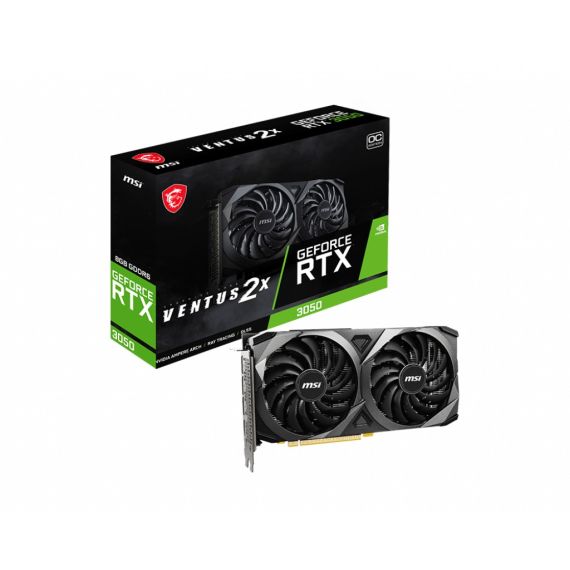 PLACA VIDEO MSI GEFORCE RTX 3050 VENTUS 2X 8G OC / 8GB / GDDR6 / 128BIT