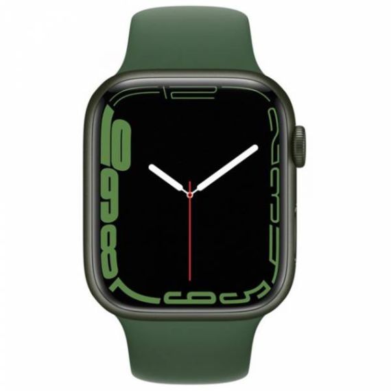 SERIES 7 45MM MKN73 GPS GREEN ALUMINIUM CASE WITH GREEN SPORT BAND