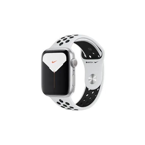 APPLE WATCH NIKE SERIES 5 44MM MX3V2 SILVER ALUMINIUM CASE WITH PURE PLATINUM BLACK NIKE SPORT BAND