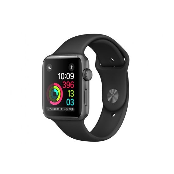 APPLE WATCH SERIES 3 38MM MTF02 SPACE GREY ALUMINUM CASE WITH BLACK SPORT BAND