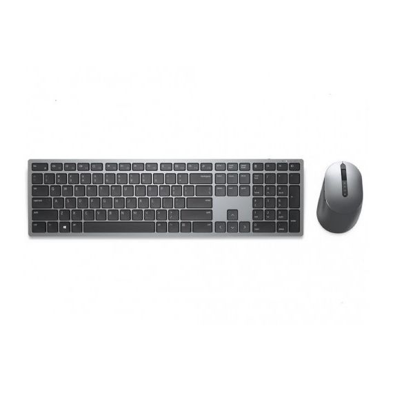 DELL PREMIER MULTI-DEVICE WIRELESS KEYBOARD AND MOUSE - KM7321W - RUSSIAN (QWERTY), DUAL MODE RF 2.4 GHZ AND BLUETOOTH 5.0, SCROLL WHEEL (PROGRAMMABLE: LEFT TILT, CLICK, RIGHT TILT), 3-YEAR ADVANCED EXCHANGE SERVICE.