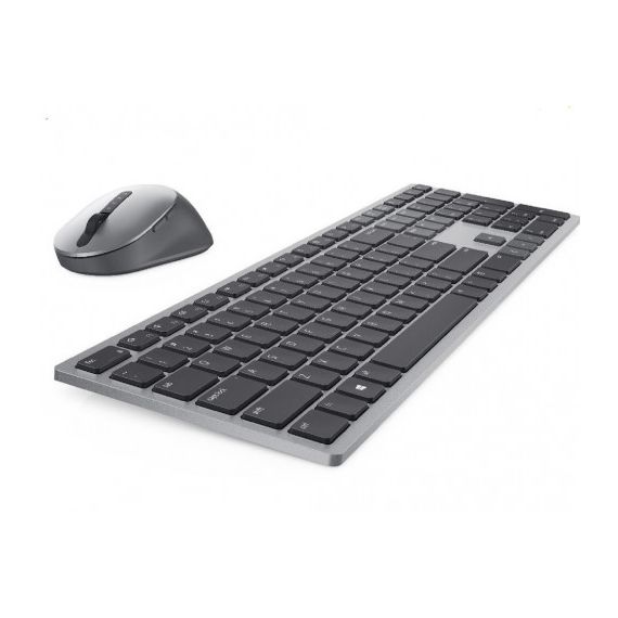 DELL PREMIER MULTI-DEVICE WIRELESS KEYBOARD AND MOUSE - KM7321W - RUSSIAN (QWERTY), DUAL MODE RF 2.4 GHZ AND BLUETOOTH 5.0, SCROLL WHEEL (PROGRAMMABLE: LEFT TILT, CLICK, RIGHT TILT), 3-YEAR ADVANCED EXCHANGE SERVICE.