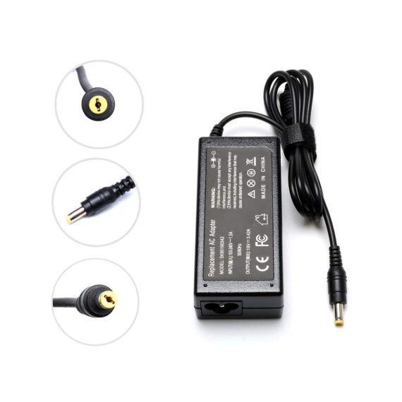 AC ADAPTER CHARGER FOR ACER 19V-3.42A (65W) ROUND DC JACK 5.5*1.7MM ORIGINAL